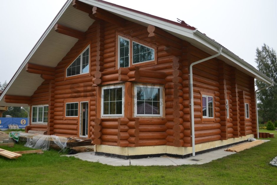 Дом из бревна отделка снаружи