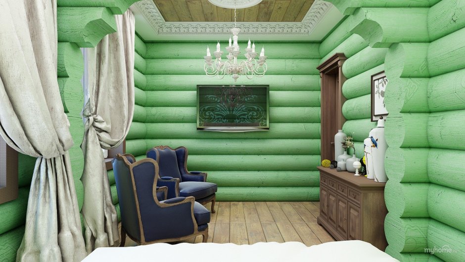 Интерьер деревянного дома