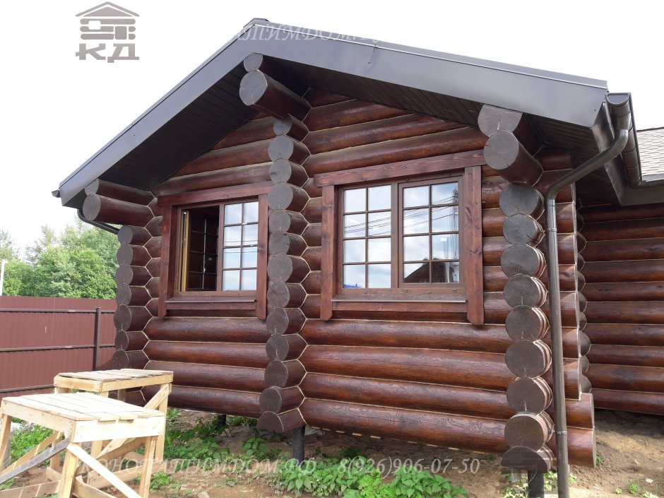 Дом из сруба Покрашенные