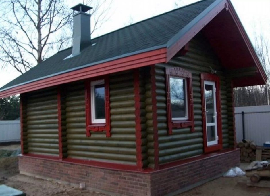 Покрасить баню снаружи