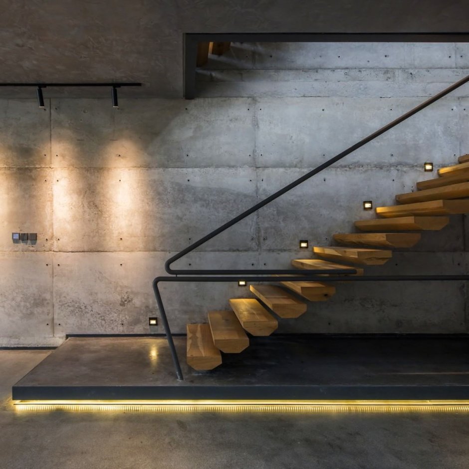 Staircase in Concrete Interior