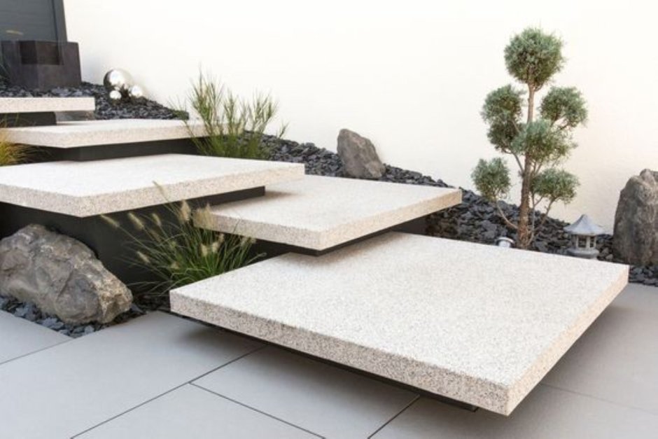 Парящие ступени из бетона