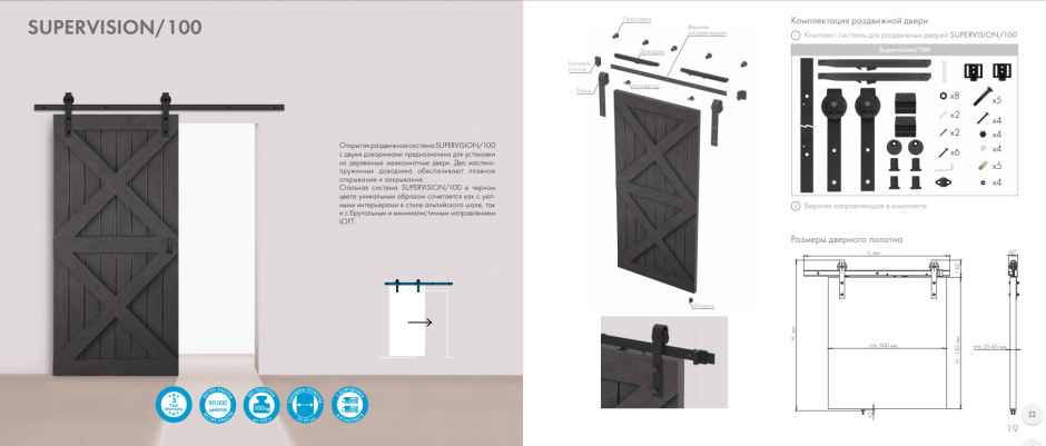 Амбарная дверь Леруа Мерлен