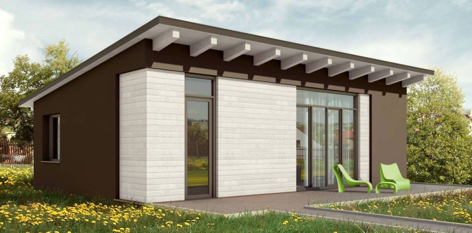 Флэт Хаус с односкатной крышей