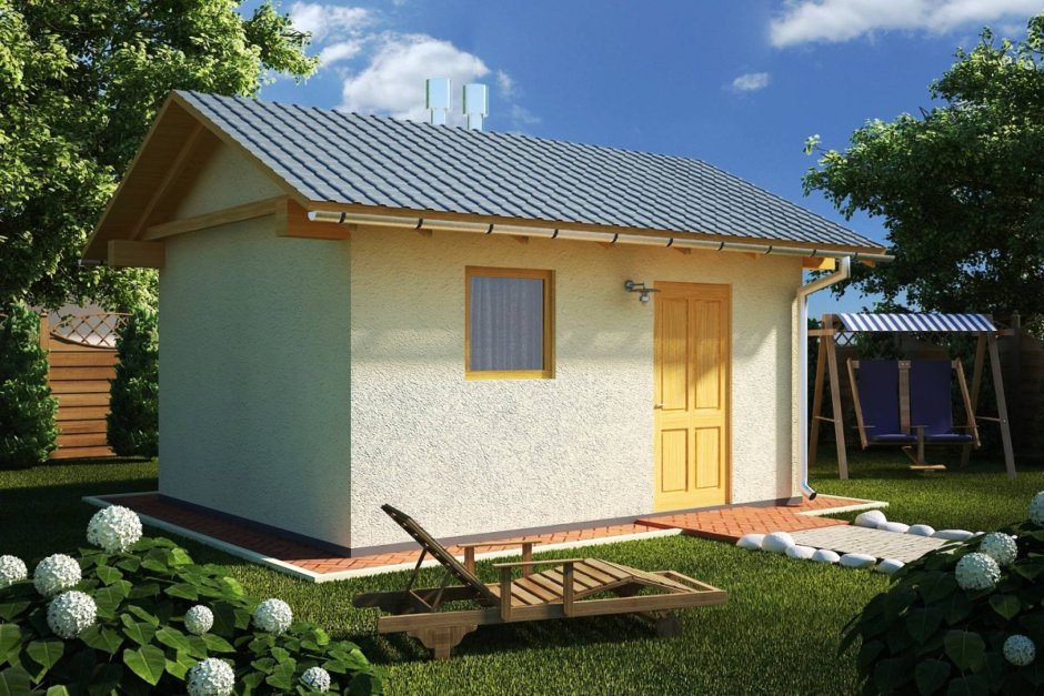 Баня из газобетона 3х4