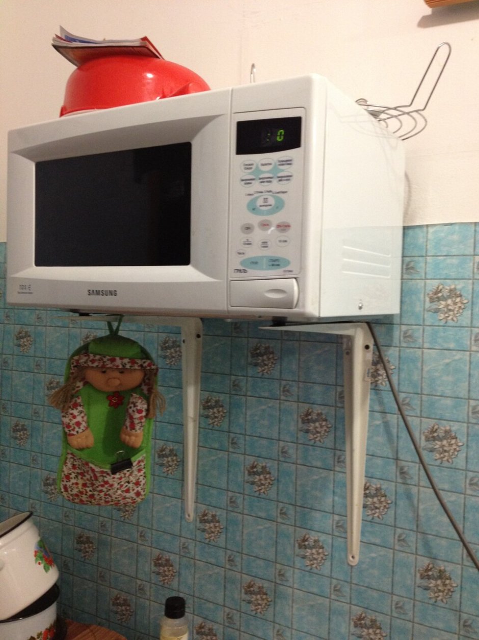 Полка на кухню под микроволновку