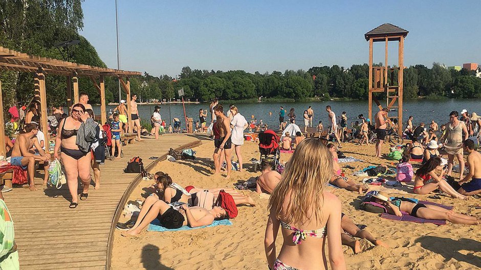 Строгино пляж 2020