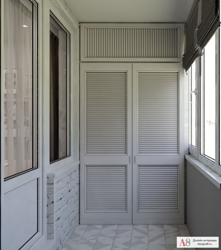 Красивый шкаф на балкон