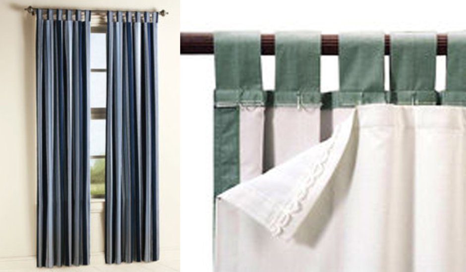 Шторы на петлях из ткани