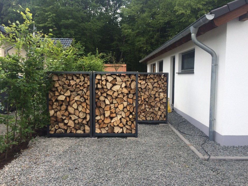 Забор поленница