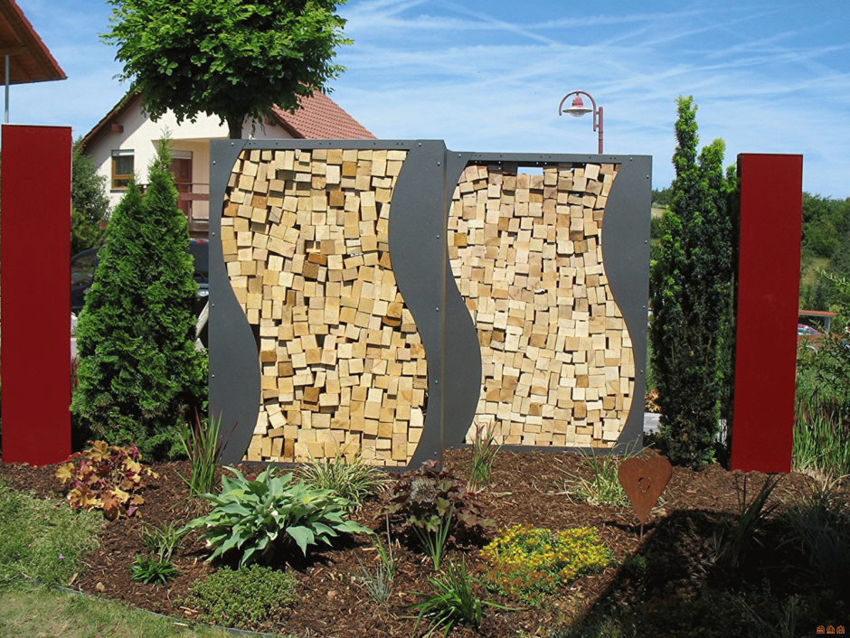 Забор поленница