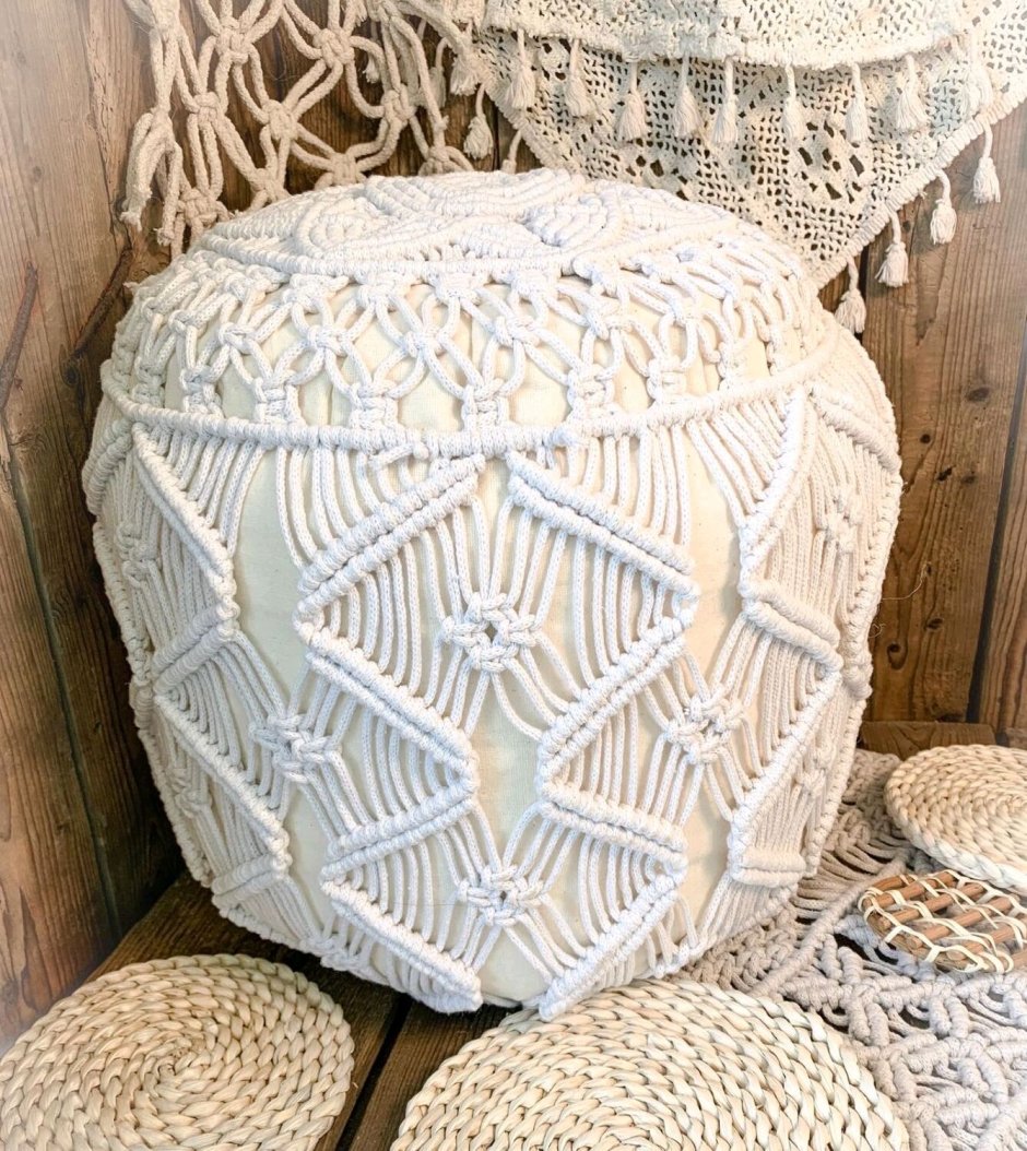Макраме для табуретки