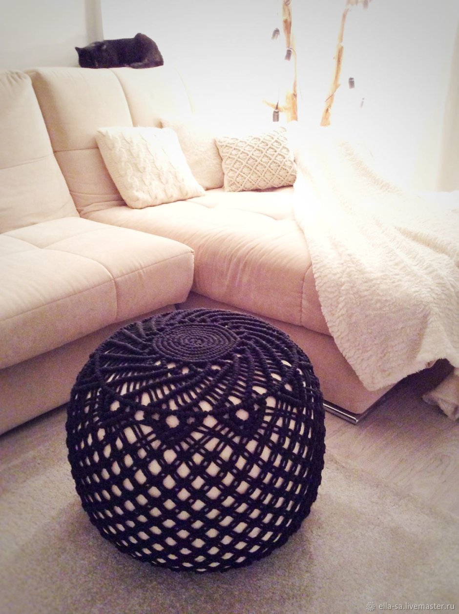 Пуф из макраме
