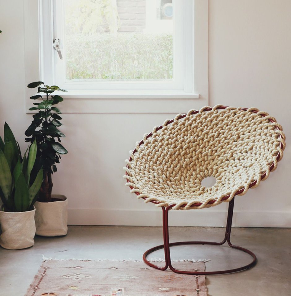 Пуф из джута