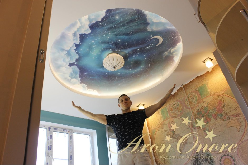 Роспись потолка в детской