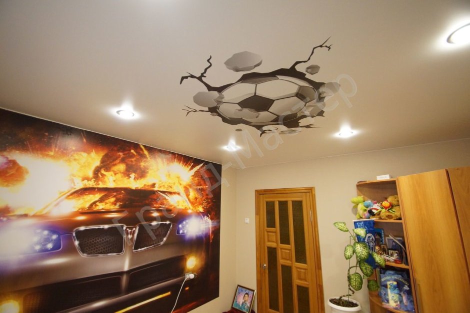 Фотопечать на потолке в детской