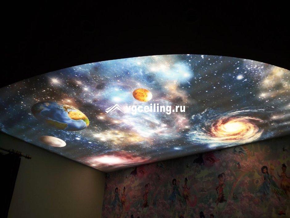 3 Д потолок комната