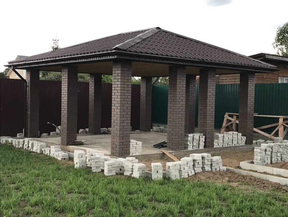 Беседка из кирпича