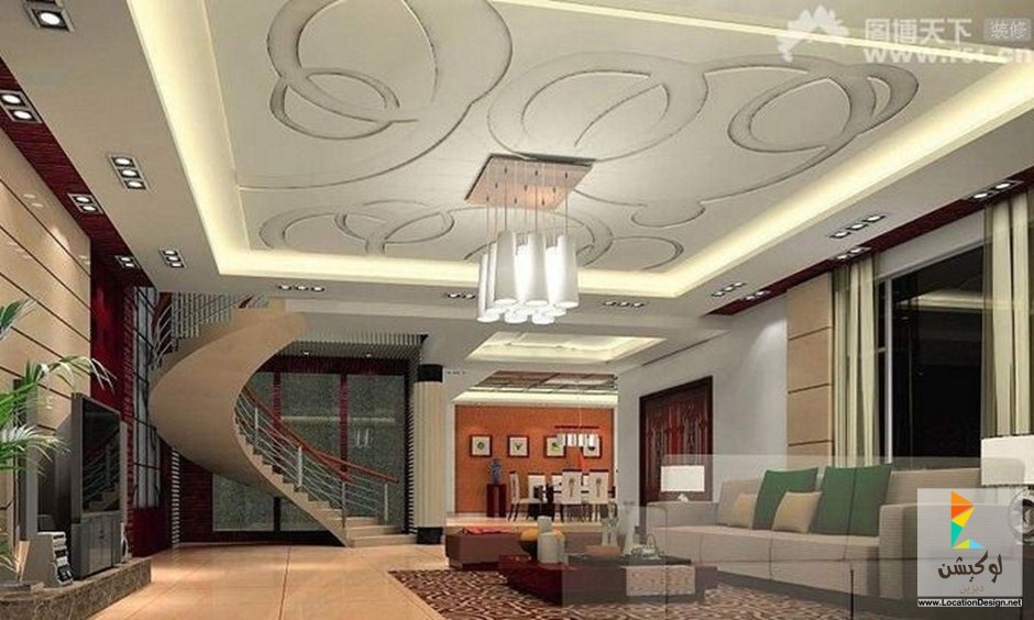 تصاميم ديكور اسقف منازل مع CNC