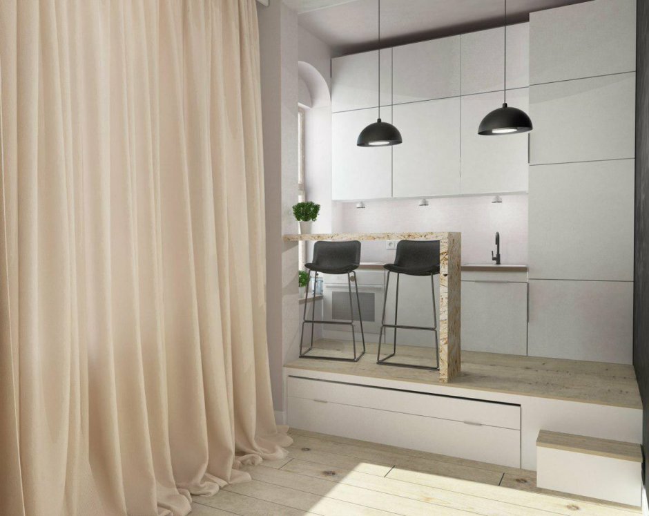 Кухня на подиуме