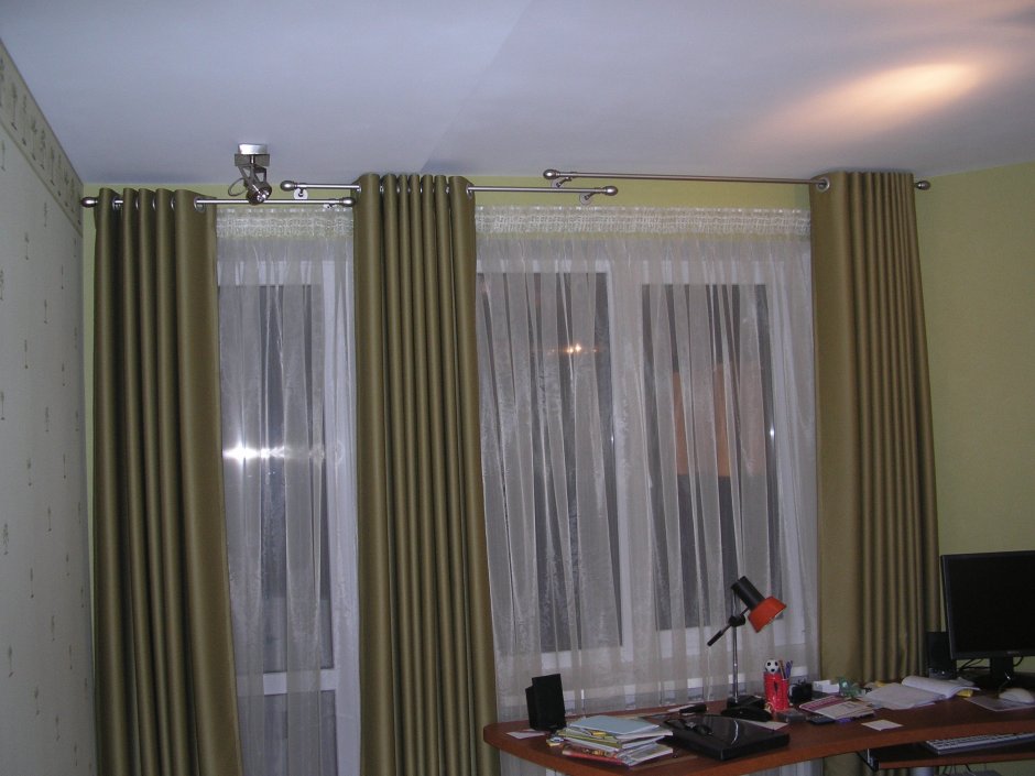 Тюль в гостиную без штор