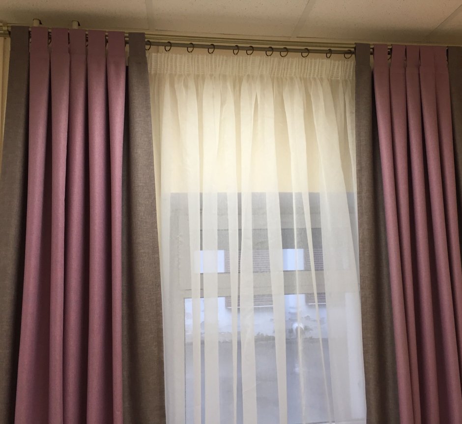 Шторы в гостиную на одну сторону на люверсах