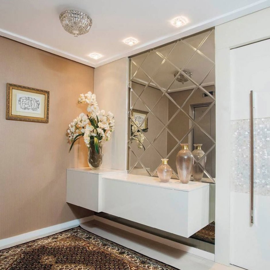 Круглое зеркало в интерьере