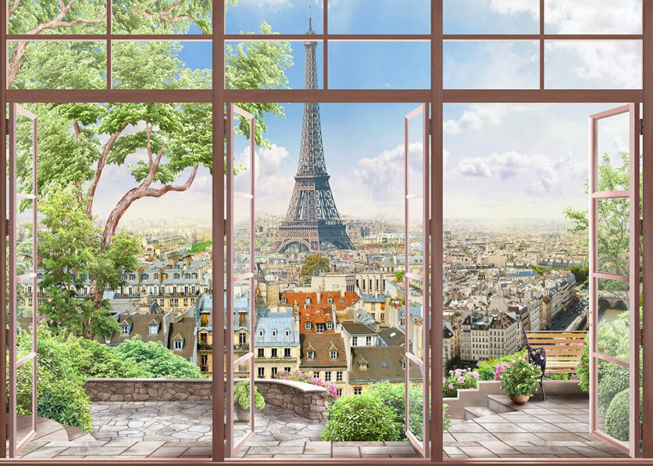 Ресторан Франция вид на эльфивую башню