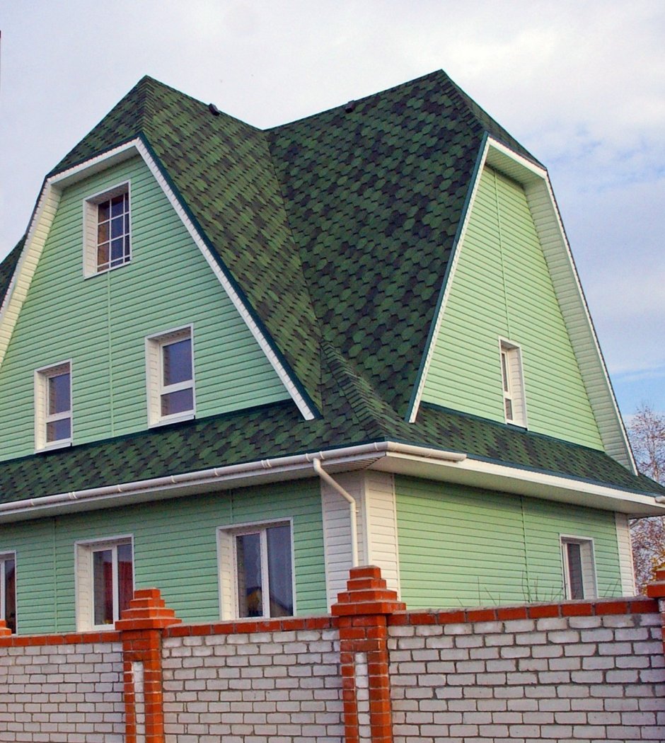 Сайдинг виниловый Гранд лайн брус Корабельный салатовый