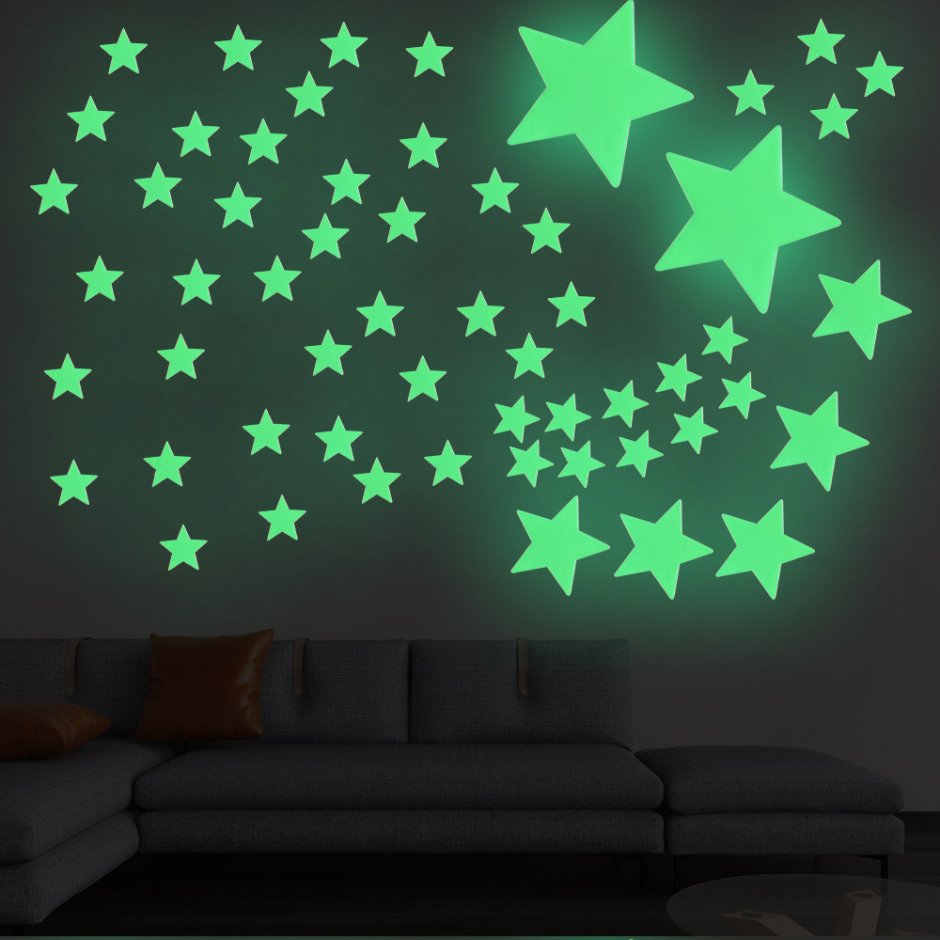 Светящиеся наклейки звезды