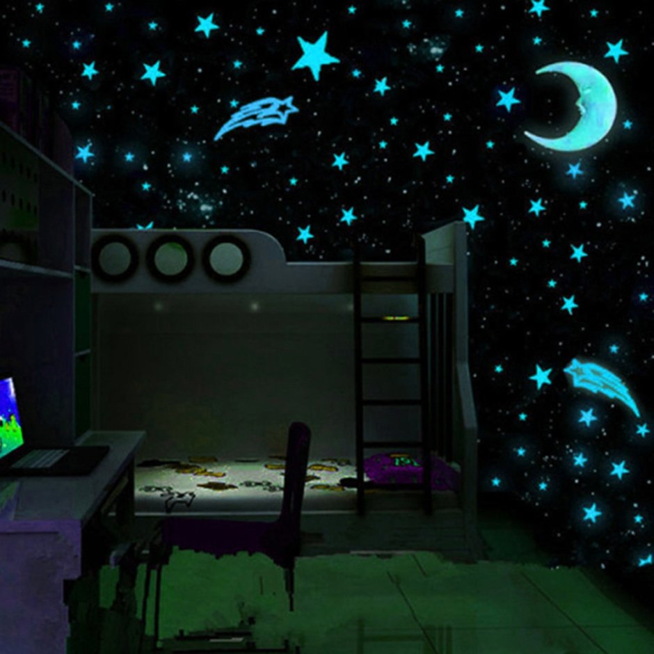 Светящиеся наклейки на потолок