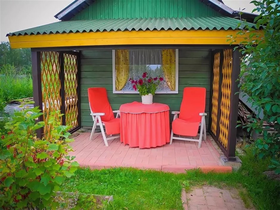 Беседка с круглой крышей