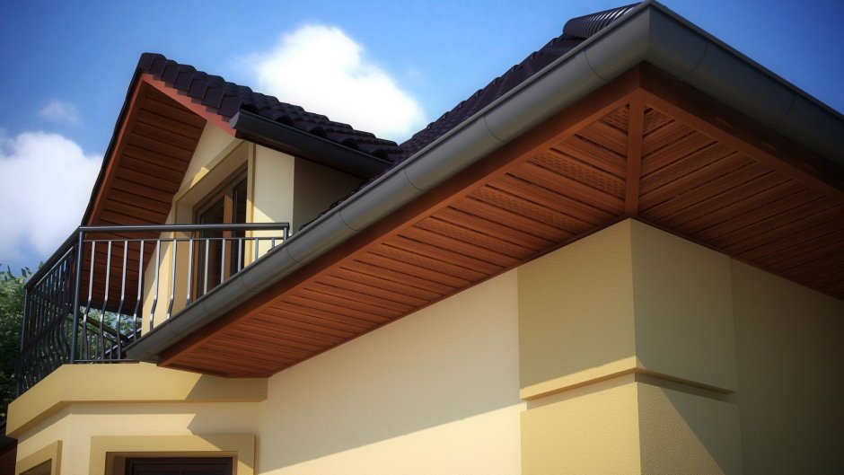 Подшивка свесов кровли сайдингом