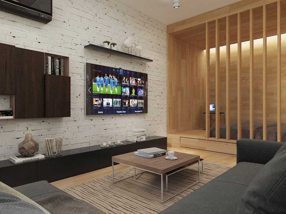Стеновые панели за телевизором