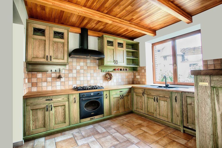 Кухня Прованс изумруд