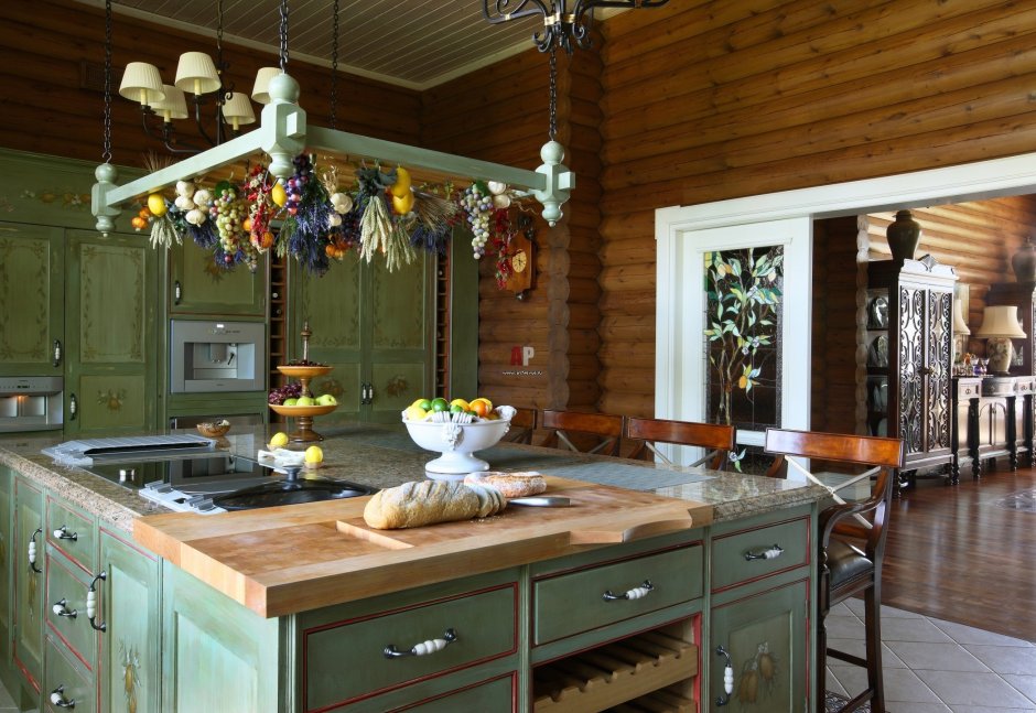 Кухни вдеревяннгм доме