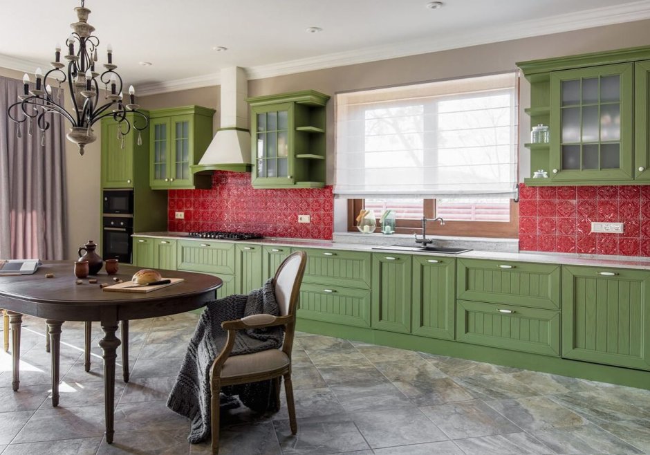 Отделка кухни имитацией бруса