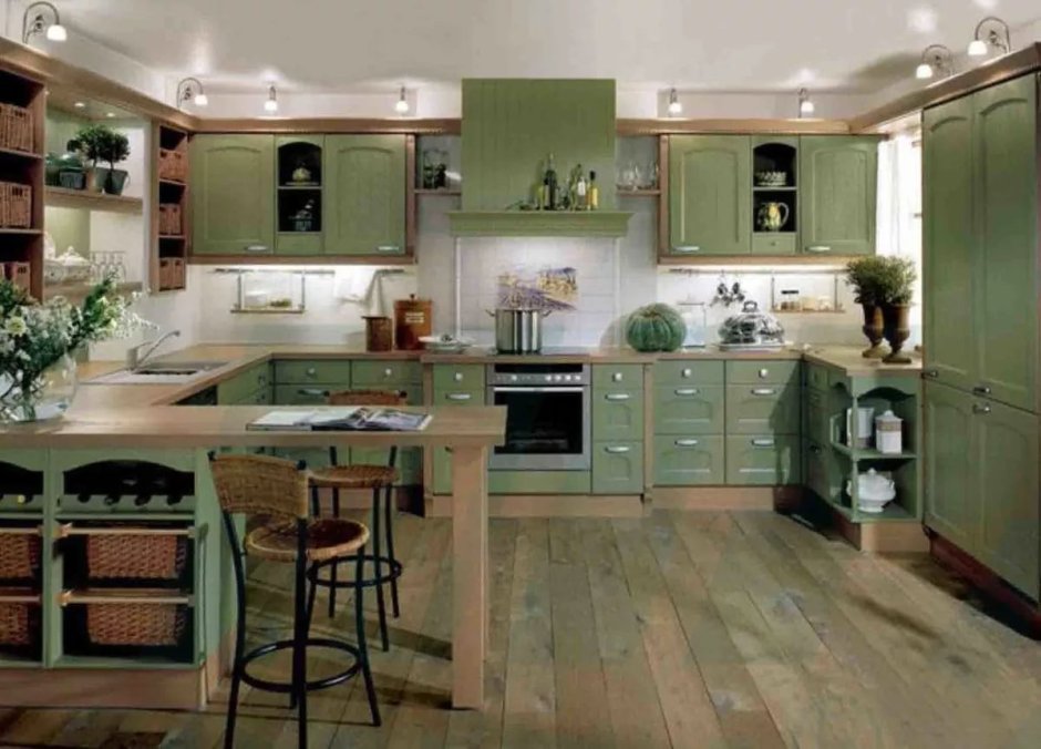 Гарнитур Роял Вуд Прованс зеленый