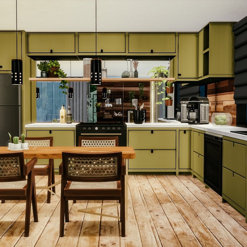 Кухня мятного цвета