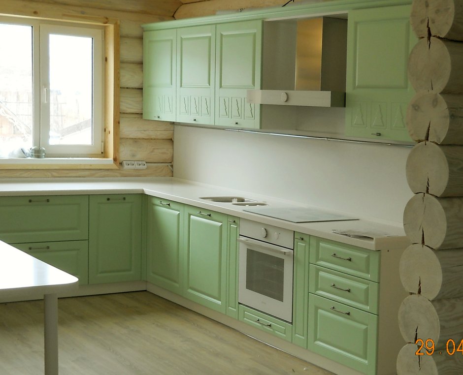 Кухня Кантри зеленая