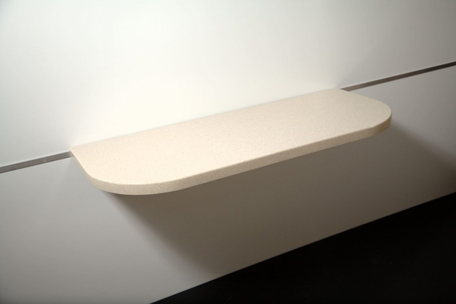 Полка мебельная ЛДСП закругленная 250х800х16мм белая