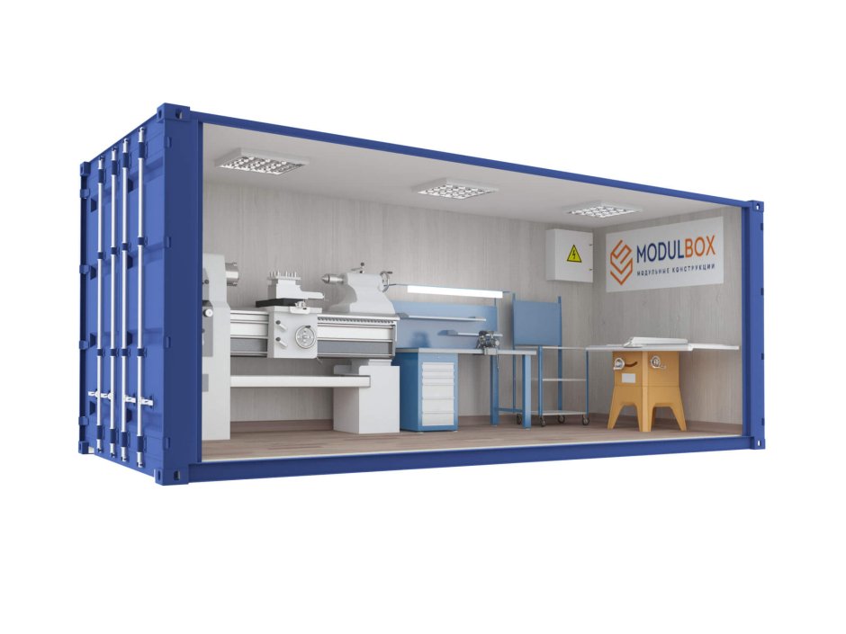 Мастерская в 20 футовом контейнере