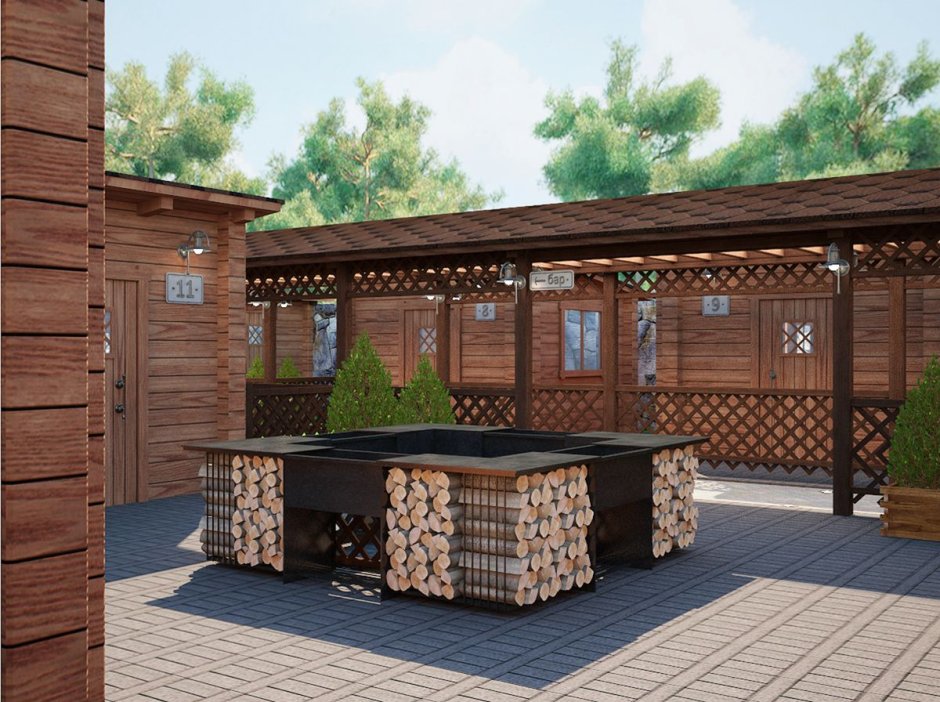 Кованная беседка четырехскатная