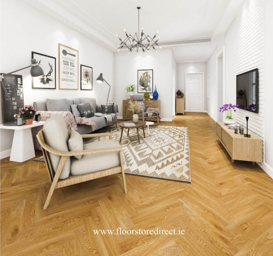 Ламинат дуб миндальный в интерьере