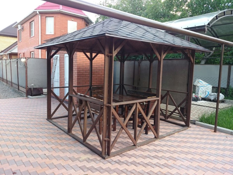 Беседки патио зона с мангалом