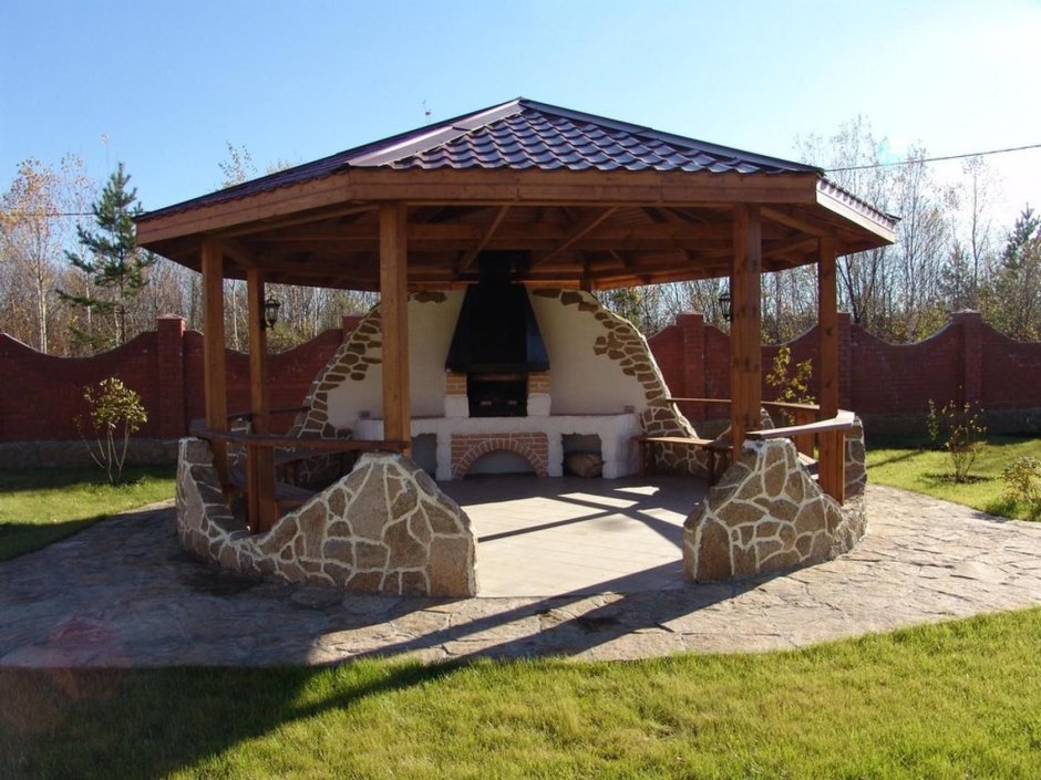 Освещение в мангальной беседке