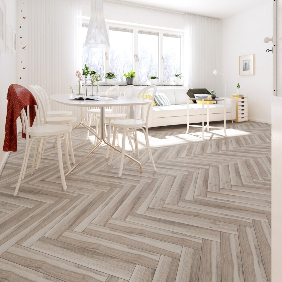 Ламинат елочкой в интерьере