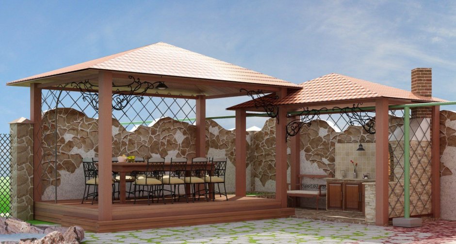 Деревянные беседки