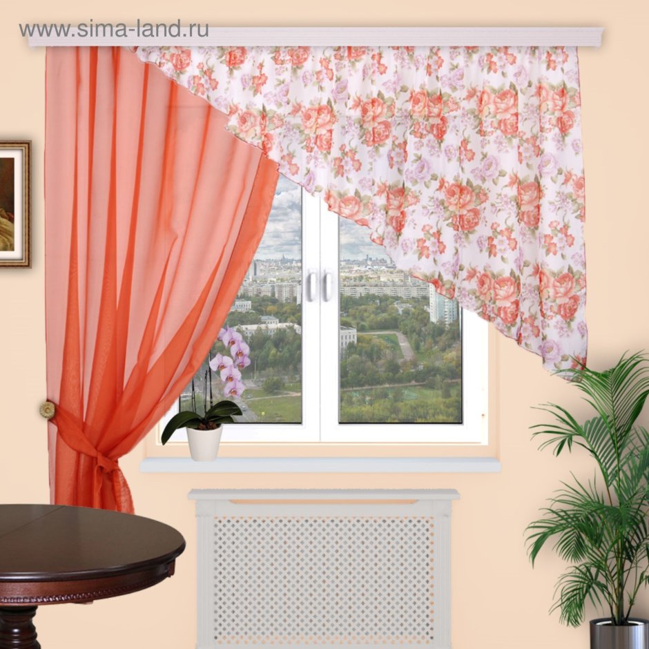 Занавеска на кухню на одну сторону 180 см