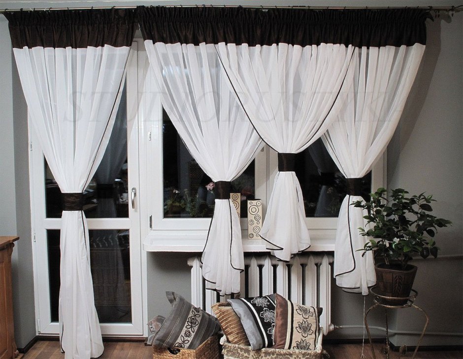 Шторы на окно с балконной дверью